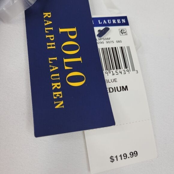 $120 NEW M POLO RALPH LAUREN BLUE halter COASTAL PREPPY SWIMSUIT medium NWT - Picture 14 of 16